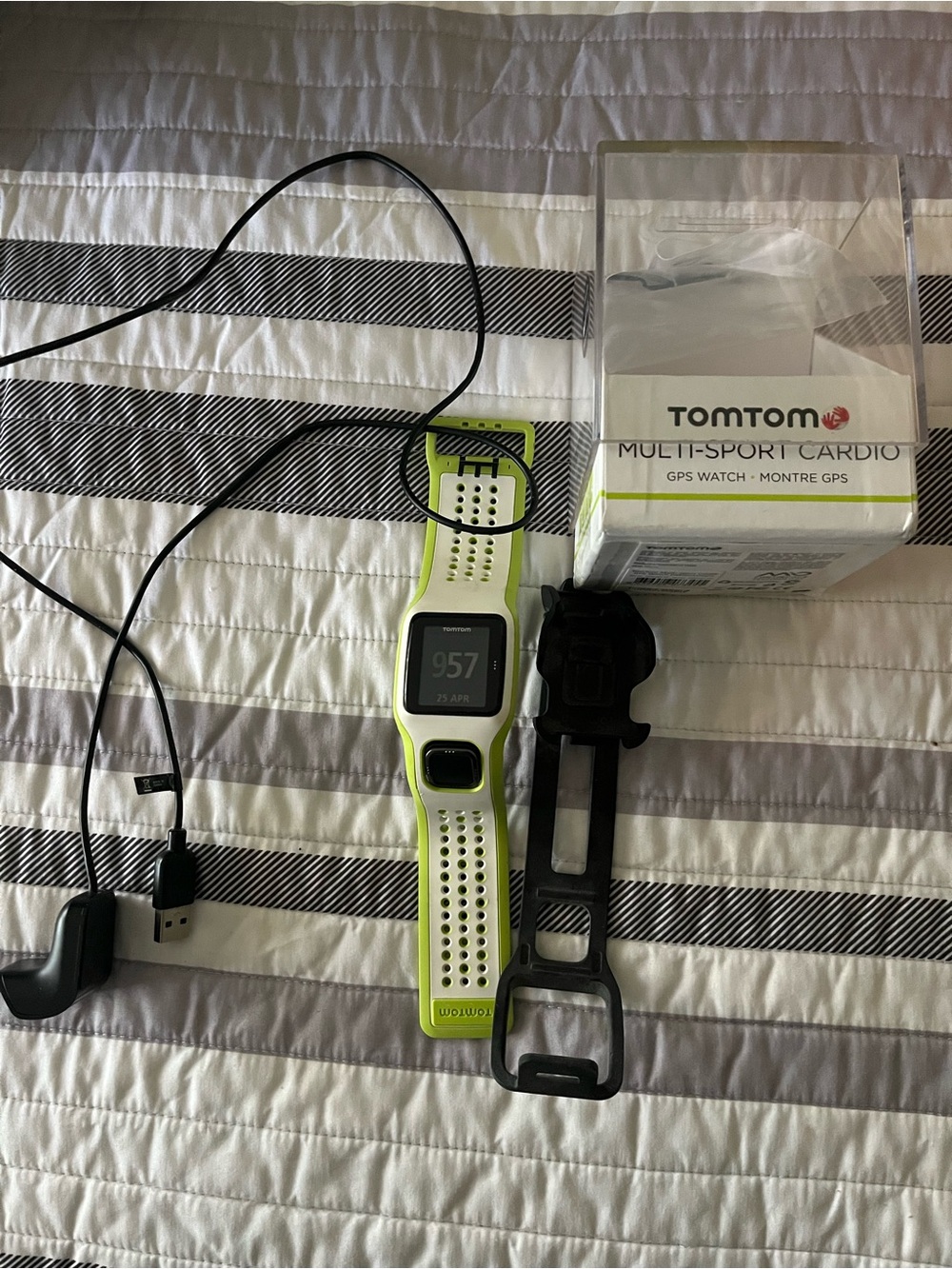 TomTom Multi-Sport Cardio GPS Watch - Neon Yellow/White